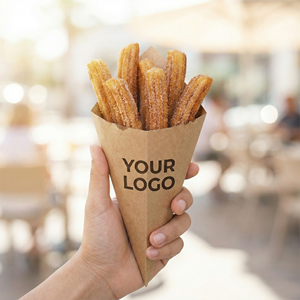 Caja de Papel para Churros, Waffles y Pasteles en Forma de Cono, Personalizable, de Grado Alimenticio - Product Image 4