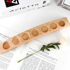 Real Wood <strong>Tealight</strong> Candle <strong>Holder</strong>, Holds 7 <strong>Tealight</strong> Candle/LED Candle, Decorative Candlestick <strong>Holder</strong> for Home Dinning and Party - Product Image 4