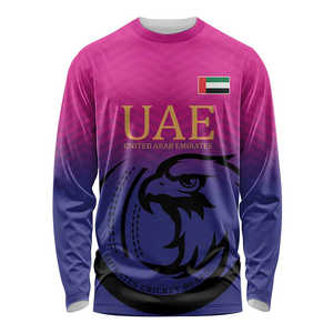 Maglia da Baseball manica lunga UAE stampa bandiera personalizzata unita arabo <span class=keywords><strong>Emirates</strong></span> divisa da allenamento della squadra nazionale magliette da uomo a maniche lunghe - Product Image 4