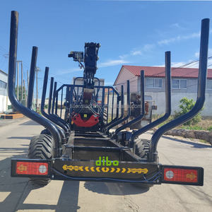Grue montée sur <span class=keywords><strong>camion</strong></span> forestier avec remorque hydraulique à grappin pour bûches Machine agricole Remorque à bois avec grue à <span class=keywords><strong>vendre</strong></span> - Product Image 3