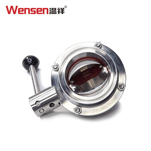 Valvola <span class=keywords><strong>a</strong></span> Farfalla con Morsetto Rapido da 2 Pollici in Acciaio Inox 304 Wensen Sanitary - Valvola Manuale per Impieghi Leggeri - Product Image 4