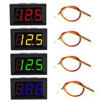 Voltmeter layar Digital Led, Monitor tegangan merah 3 kawat DC0-100V, Voltmeter untuk mobil sepeda motor