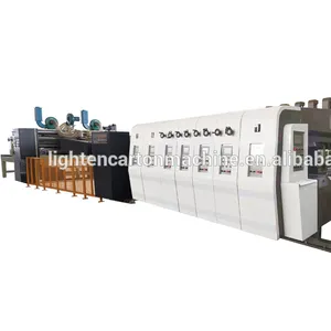 2/3/4 color high speed flexo printing slotting machine/corrugated box machinery folder gluer inline