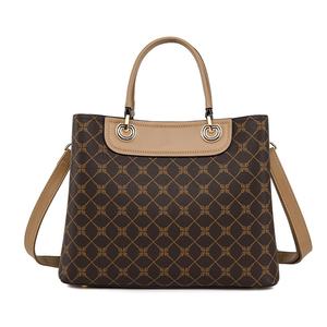 Sac fourre-tout haut de gamme grande capacité à imprimé géométrique color-block avec fermeture éclair pour femme d'âge mûr, idéal pour les trajets quotidiens - Vente en gros - Product Image 5