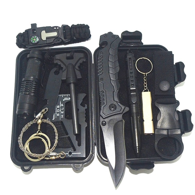 Hot Sale Tactical Camping Outdoor Accessories Gadgets Tool Multi-Tool First Aid Kit Emergency Survival Gear Kit and Equipment