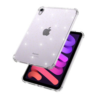 Nouvelle coque transparente scintillante pour iPad Mini 7 2024/Mini 6 2021 8,3 pouces, légère, en TPU souple, anti-rayures, protection contre les chocs, pare-chocs