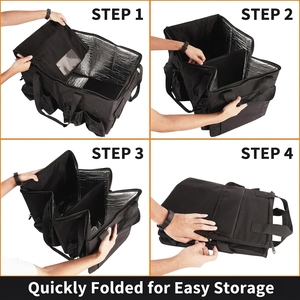 Personnalisé Pique-Nique Plage Résistant À L'eau <span class=keywords><strong>Isotherme</strong></span> Sac Fourre-Tout Pliable Sac à Lunch Thermique Professionnel Sac de Livraison de Nourriture - Product Image 5