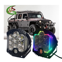 Projecteur circulaire super lumineux de 9 pouces 180W, LED haute puissance, éclairage de travail tout-terrain pour voitures, camions, éclairage extérieur super performant pour automobiles