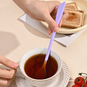 Cuchara Mezcladora de Silicona Resistente al Calor, Colores Rosa, Gris Claro, Gris Oscuro, Amarillo y Morado, Apta para Lavavajillas, Ecológica, OEM ODM Coreano - Product Image 4