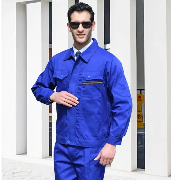 Seguridad de trabajo general de trabajo mecánico de seguridad de trabajo chaqueta y pantalón taller con cinta reflectante