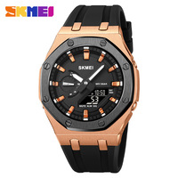 SKMEI Herren Multifunktionale Outdoor-Sportuhr Wasserdichte Digitale Uhr mit Aluminiumgehäuse und Silikonarmband Moment Beauty