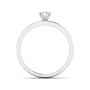 Anillo Clásico de Diamante Cultivado en Laboratorio para Mujer, Plata de Ley 925, Engaste en Bisel, Chapado en Oro, Regalo para Compromiso, Fiesta, Boda, Aniversario - Product Image 3