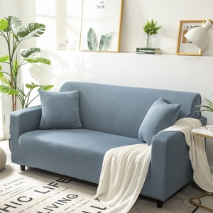 Design personnalisé, housse de canapé <span class=keywords><strong>3</strong></span> places en tricot élastique épais doux et extensible, couleur unie - Product Image 2
