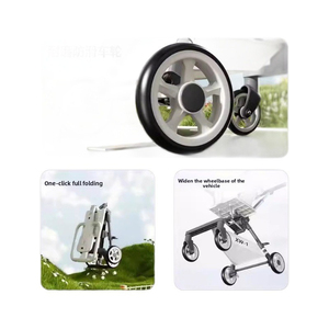 รถเข็นเด็กแบบพาโนรามาสองทิศทาง รุ่นใหม่ พับเก็บได้ด้วยคลิกเดียว น้ำหนักเบาอเนกประสงค์สำหรับเด็ก - Product Image 4