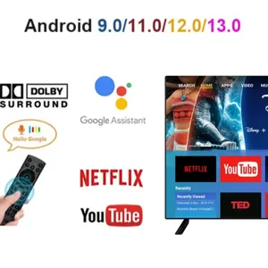 Factory OEM Televisions 55 65 75 85 Inch Smart TV 1080p 4K Ultra HD LED TV Flat Screen Android Wifi Smart TV