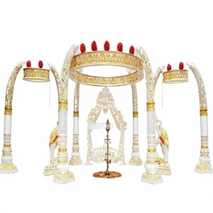 Piliers de tronc d'éléphant de Style traditionnel portable FRP Mandaps Intérieur Mariage Elephant Tusk Mandap Design Caractéristiques du tronc ancien - Product Image 1