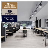 Revêtement de sol SPC rigide imperméable à clipser, revêtement de sol en vinyle de 5 mm à clipser, revêtement de sol intérieur commercial LVP écologique, carreaux