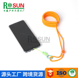 RONSUN Paracord Braided Bracelet Orange Phone Strap Wristband Industrial Use Polyester Material - Product Image 4