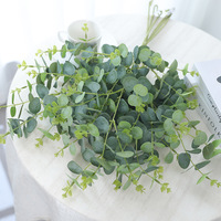 Feuilles d'eucalyptus artificielles en soie, faites à la main, pour mariage, Thanksgiving, décoration de la maison, style moderne, réutilisables et recyclables