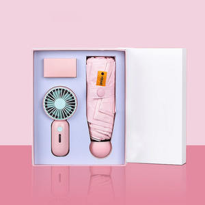 هدايا تذكارية خاصة لحفلات الزفاف الصيفية الحارة مع شعار الشركة مجموعة مظلة مروحة يدوية للضيوف هدية لحفلة عيد ميلاد - Product Image 4