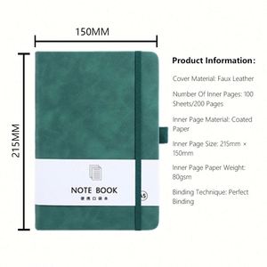 High Quality Office <b>Diary</b> <b>Notebook</b> With Elastic Band Custom Logo PU Leather Hard Cover A5 Note Book for Business Gift Wholesale - Product Image 3