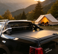 Couverture de benne de camionnette enroulable de qualité supérieure, imperméable, résistante aux déchirures, en PVC avec support de barre transversale pour Ford F150 Toyota Hilux Pickup