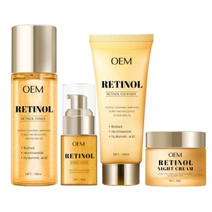 ชุดผลิตภัณฑ์ดูแลผิวหน้าแบบกำหนดเองสำหรับแบรนด์ส่วนตัว OEM ประกอบด้วยคลีนเซอร์ โทนเนอร์ ครีม โลชั่น เรตินอล - Product Image 1