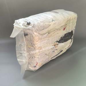 Paños de Limpieza de Algodón de Alta Calidad, Lavables, Blancos, Impresos, para Fábrica de Automóviles, Nuevos, en Caja de 25 Lb - Product Image 1