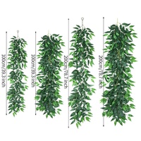 Plantes décoratives artificielles, guirlande de feuilles de saule, de lierre, d'eucalyptus et de tamaris, pour mariage, fête, décoration de la maison, verdure suspendue