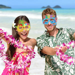 Youlun 8PCS Hawaiian Party <span class=keywords><strong>Photo</strong></span> <span class=keywords><strong>Booth</strong></span> Requisiten 3D <span class=keywords><strong>Tropical</strong></span> <span class=keywords><strong>Flamingo</strong></span> Ananas Design Summer Beach Party Dekorative Brille - Product Image 4