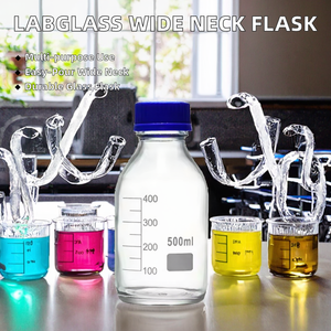 Labglass 500ml Wide Neck Borosilicate Glass Reagent Bottle Acid Resistant Screw Cap - Product Image 2