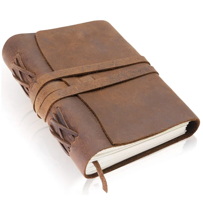 Jurnal notebook kulit asli dengan buku harian promosi kualitas tinggi buku catatan kulit asli