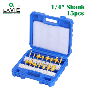 Ensemble de 15 fraises à tiges de 1/4 pouces avec pointes en carbure pour machine à graver le bois - Product Image 5