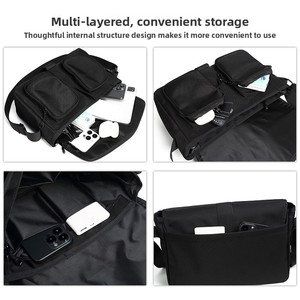Sac bandoulière <span class=keywords><strong>streetwear</strong></span> en nylon balistique pour <span class=keywords><strong>homme</strong></span>, style technique, avec fermoir magnétique, sac messager sophistiqué de grande capacité - Product Image 6
