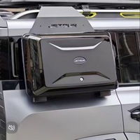 Boîte de rangement latérale de luxe en alliage d'aluminium étanche pour porte-bagages de toit Jetour Traveler T2, coffre à outils tout-terrain