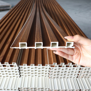 Nhà Máy Giá <span class=keywords><strong>WPC</strong></span> rãnh Tấm tường không thấm nước PVC Panel tường cho phòng khách trang trí trong nhà - Product Image 1