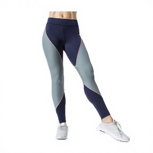 Leggings de Yoga de Cintura Alta con Bloques de Color, Costuras en Contraste, Elásticos en Cuatro Direcciones, de Secado Rápido, para Gimnasio y Entrenamiento - Product Image 1