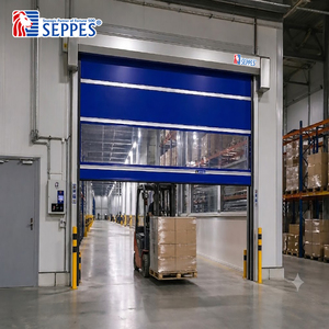 Porte industrielle à grande vitesse pour les zones de <span class=keywords><strong>trafic</strong></span> logistique avec protection de sécurité infrarouge et structure résistante au vent - Product Image 2