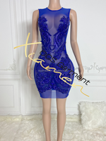 Robe de soirée pour filles Ocstrade en stock, robe courte de luxe bleu roi avec corsage en strass, idéale pour les anniversaires et les soirées en club