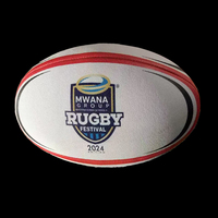Ballon de rugby officiel cousu à la machine, qualité supérieure, personnalisé en usine, taille 4, taille 5, PVC, PU