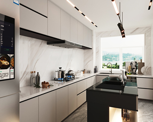 Ngựa Vằn hiện đại tủ bếp gỗ rắn có bồn rửa cơ sở vòi nước bản lề phụ kiện ngựa vằn thương hiệu thân thiện với môi trường - Product Image 1