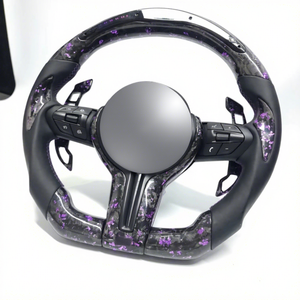 Volante de Fibra de Carbono Forjado para <span class=keywords><strong>BMW</strong></span>, para los Modelos F10, F11, F15, F18, F20, F23, F25, F30, F32, F35, F40, F80, E84, E87, E90, E92, Accesorios para Automóviles - Product Image 3