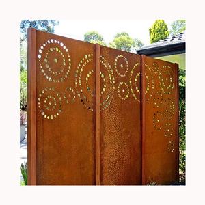 لوح منحوت للحديقة من لوحات الديكور قطع ليزر ستيل كورتين مخصصة للأماكن المفتوحة معدنية حديد سياج الحديقة بارتفاع 1.50 - Product Image 3