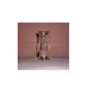 Antiquités de mariage personnalisées décor nautique sablier verre de sable avec laiton pour décor nautique et sablier Collection - Product Image 5