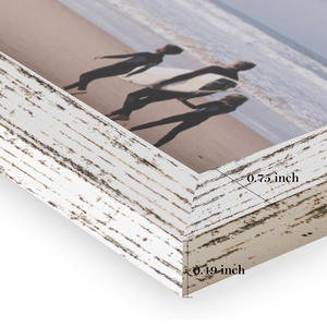 Collection de cadres photo artisanaux de style rétro campagnard <span class=keywords><strong>Collage</strong></span> suspendu vertical à trois cadres en bois et fer - Product Image 3