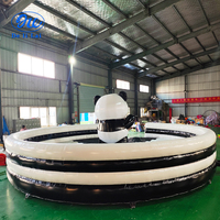Nouveau château gonflable rond Panda de 8 mètres de diamètre, trampoline, structure de jeux gonflable, équipement de divertissement pour place publique extérieure