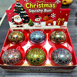 ของเล่นบีบคลายเครียดรูปซาลาเปาคริสต์มาส CS Festive Holiday Wholesale แบบกล่องสุ่ม บีบแล้วคืนตัวช้า - Product Image 2