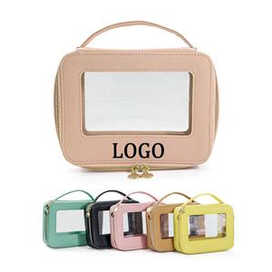 Designer <strong>Make</strong> <strong>up</strong> Pouch Cosmetic Foldable Embroidery Makeup <strong>Trolly</strong> Black Custom Clear Pvc Toiletry Bag - Product Image 4