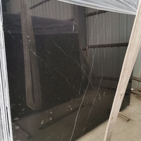 Marbre marquina noir poli avec veines blanches, prix d'usine le moins cher