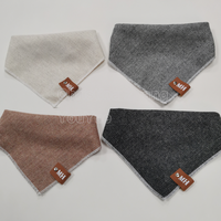 Bandana en coton uni pour chien, Bandana de noël avec Logo pour animaux de compagnie, écharpe pour chiot et chat, accessoires